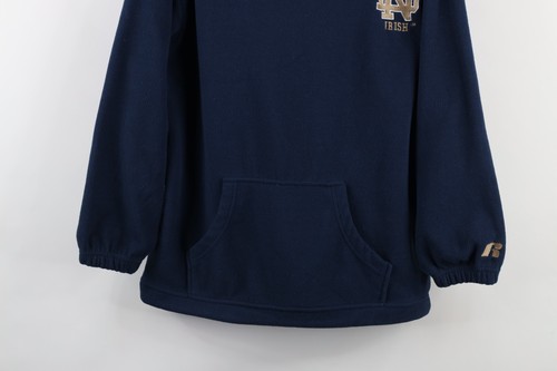 Vtg 90s Russell Athletic Boys L Spell Out Notre Dame University Fleece Hoodie - Picture 3 of 11