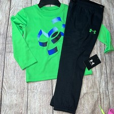 Under Armour Size 4 Green Long Sleeve Outfit Set NEW