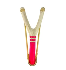 Handcrafted Wooden Rough & Ready Slingshot HandMade USA ECO FRIENDLY NEON PINK