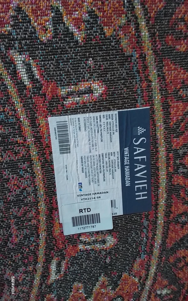 RED / MULTI 5'-3" x 5'-3" Flaw in Rug, Reduced Price 1172771787 VTH211A-5R - Image 4 of 4