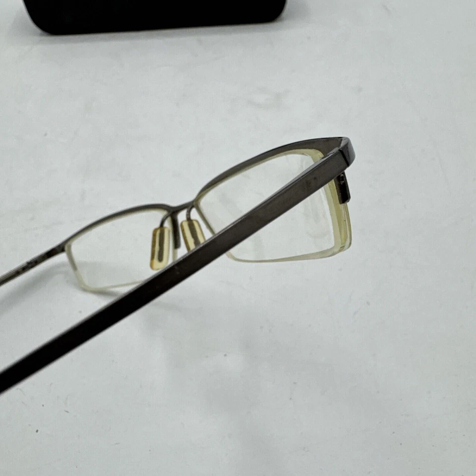 Monturas de gafas Tag Heuer solo TH 4203 003 55-15-135 hechas en Francia plateadas Foto 4 de 4