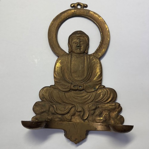 Japanese Antique Buddha Statue Seated Doji Buddhist Art Figurine Incense Burner - Picture 6 of 6