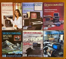 Lot of 6 1981 Kilobaud Microcomputing Magazines July-Dec PET Apple II TRS-80
