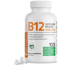 Bronson Vitamin B12 Sustained Release NON-GMO, 100 Tablets