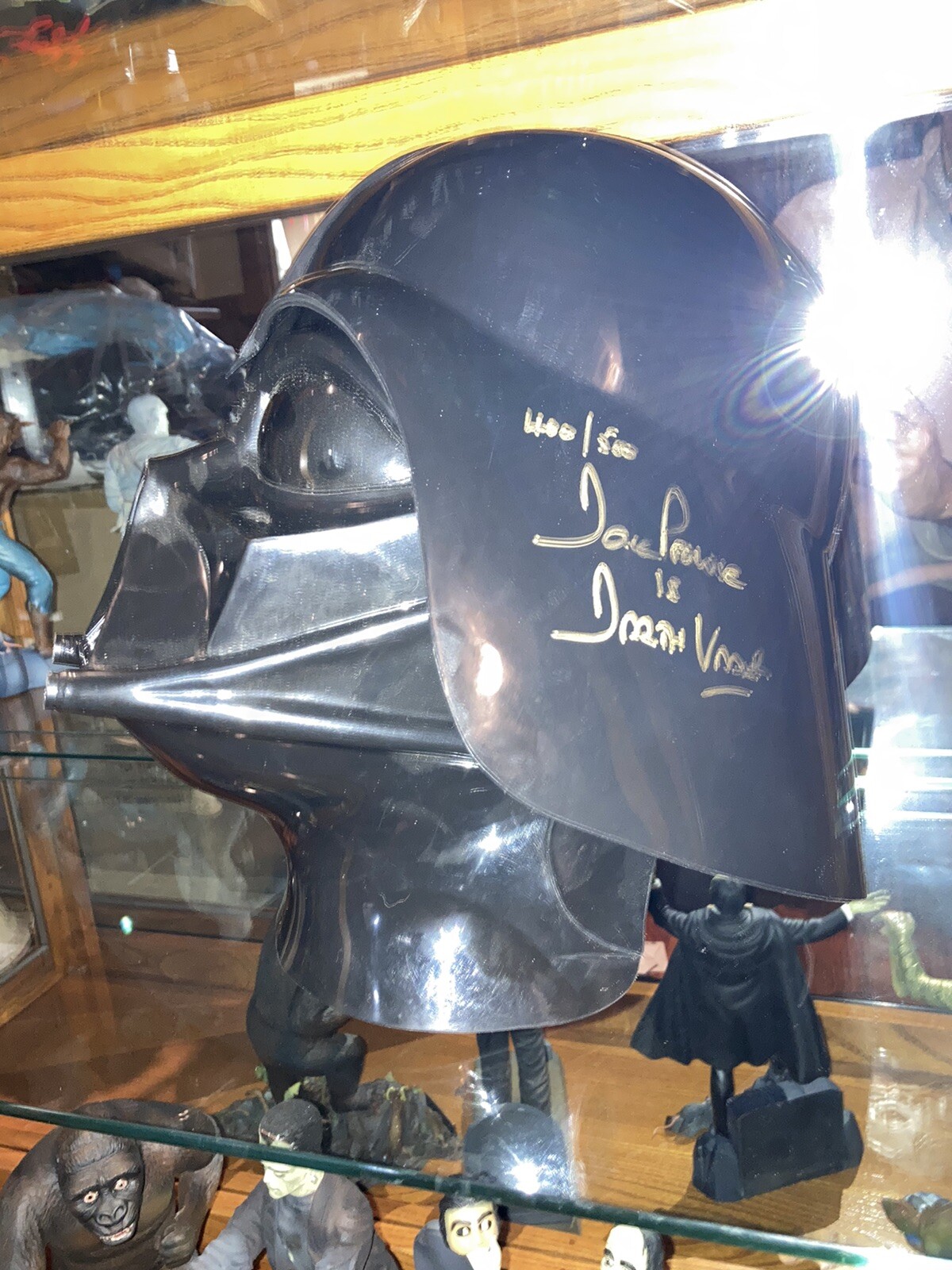 1996 DAVID PROWSE DARTH VADER VINTAGE DON POST SIGNED HELMET GOLD SIGNATURE #400
