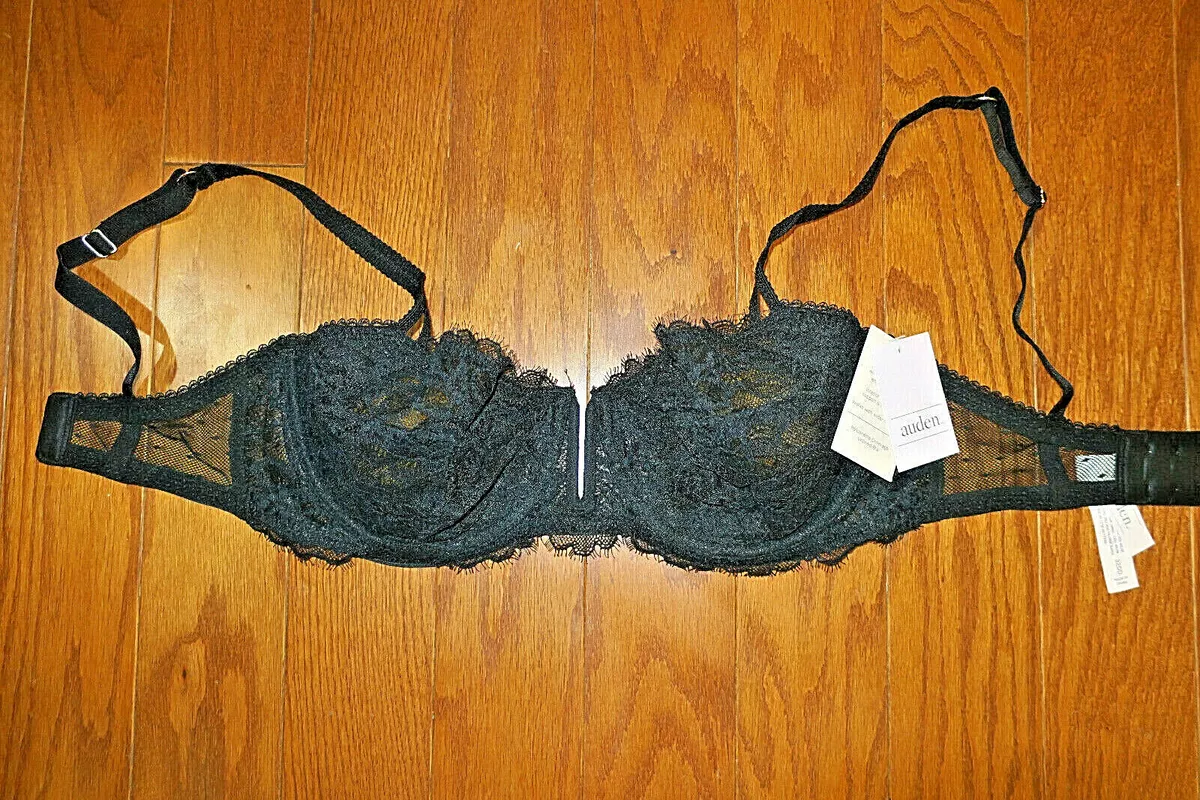 ❤️ AUDEN KOHLS❤️34DDD 32DD ❤️LACE BRA BLACK❤️UNLINED DEMI