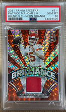2021 Patrick Mahomes Panini Spectra Brillance Neon Orange 2/6 PSA GEM MINT 10