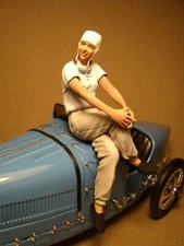 1/18 FIGURE  BUGATTI DRIVER  HELLE NICE  VROOM  UNPAINTED  FOR  CMC  CMR  SOLIDO