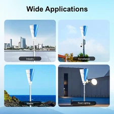 100W Vertical Axis Wind Turbine Generator 12V with Controller Home Windmill Kit