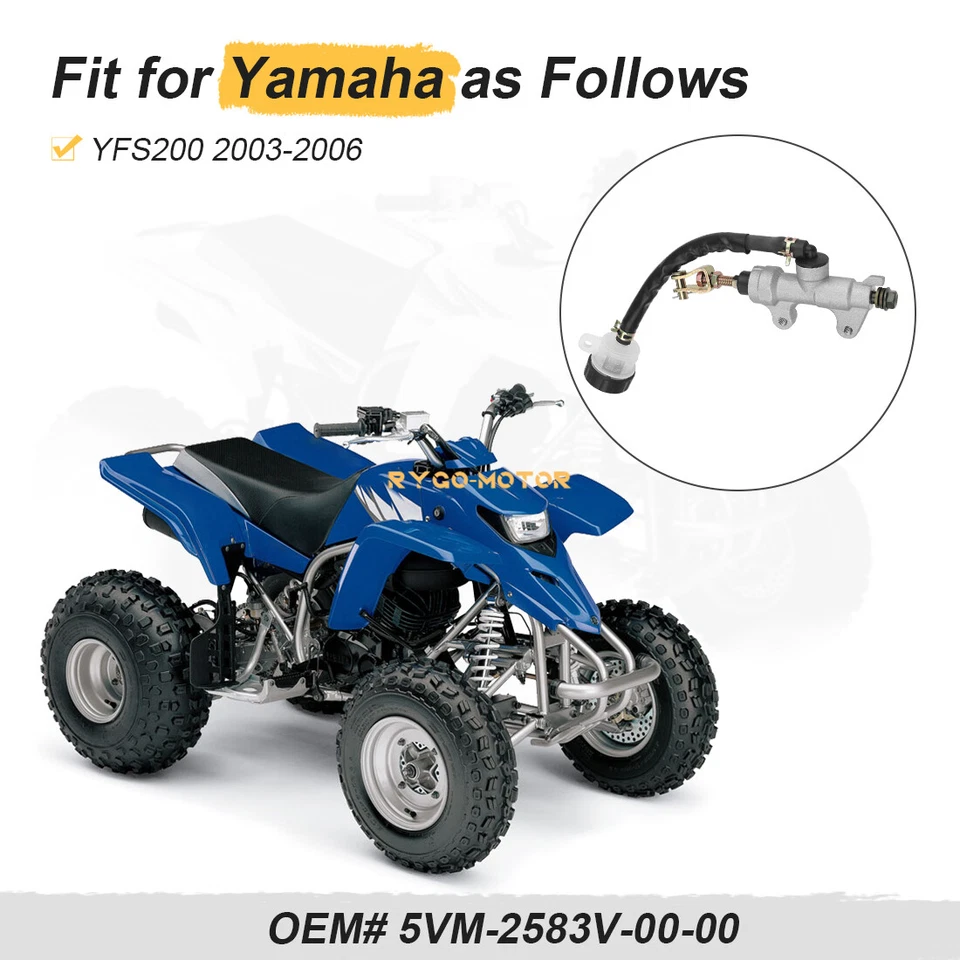 Rear Brake Master Cylinder Pump for Kawasaki ZZR600 Ninja ZX6R 1987-2018 - Image 3 of 4