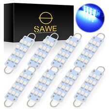 8 X Blue 44mm 211-2 212-2 578 12smd Rigid Loop Led Bulb For Trunk Door Light