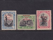 Malta 1928 SG 190-192 MLH VF