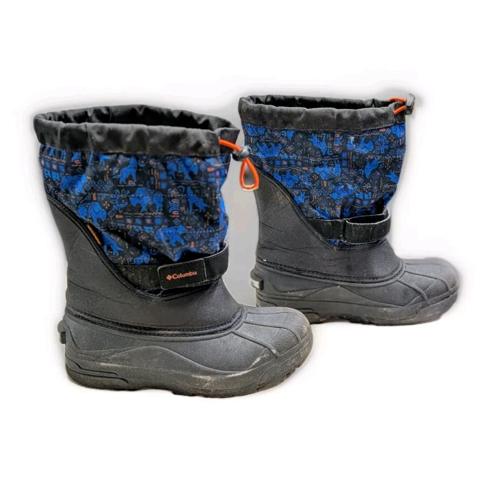 Columbia Youth Boys Sz 6 Powder Bug Winter Warm Waterproof Snow Boots Play Cond. - Image 2 of 4