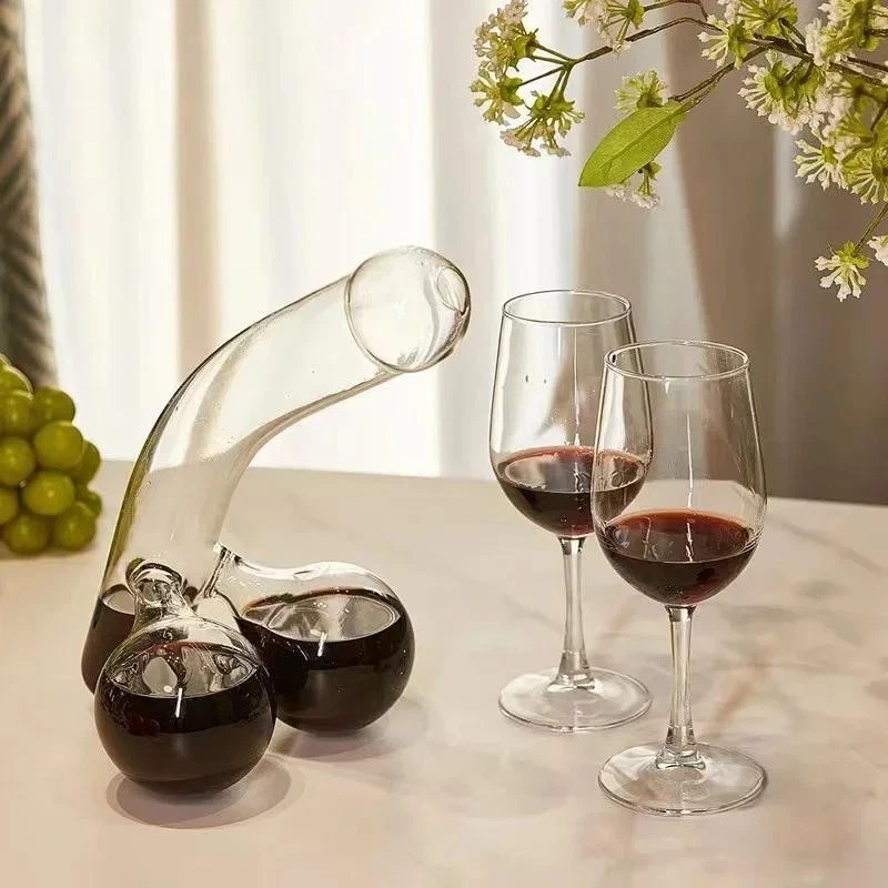 Funny Glass Wine Decanter Glass Alcohol Bottle Party Wine Accessories NEW - Image 2 of 4
