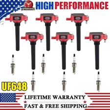6 Ignition Coil & 6 Iridium Spark Plug For 11-16 Chrysler Town & Country UF648