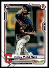 2021 Bowman Triston McKenzie Rookie Cleveland Indians #79