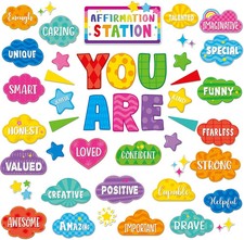 45pcs Bulletin Board Set Motivational Posters Classroom Mirror Growth Mindset De