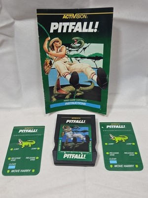 Pitfall (Intellivision, 1982) with manual and overlays Tested & working