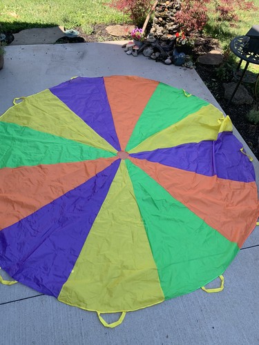 10’ Parachute for Kids with 12 Handles Play Parachute Fun at School Home