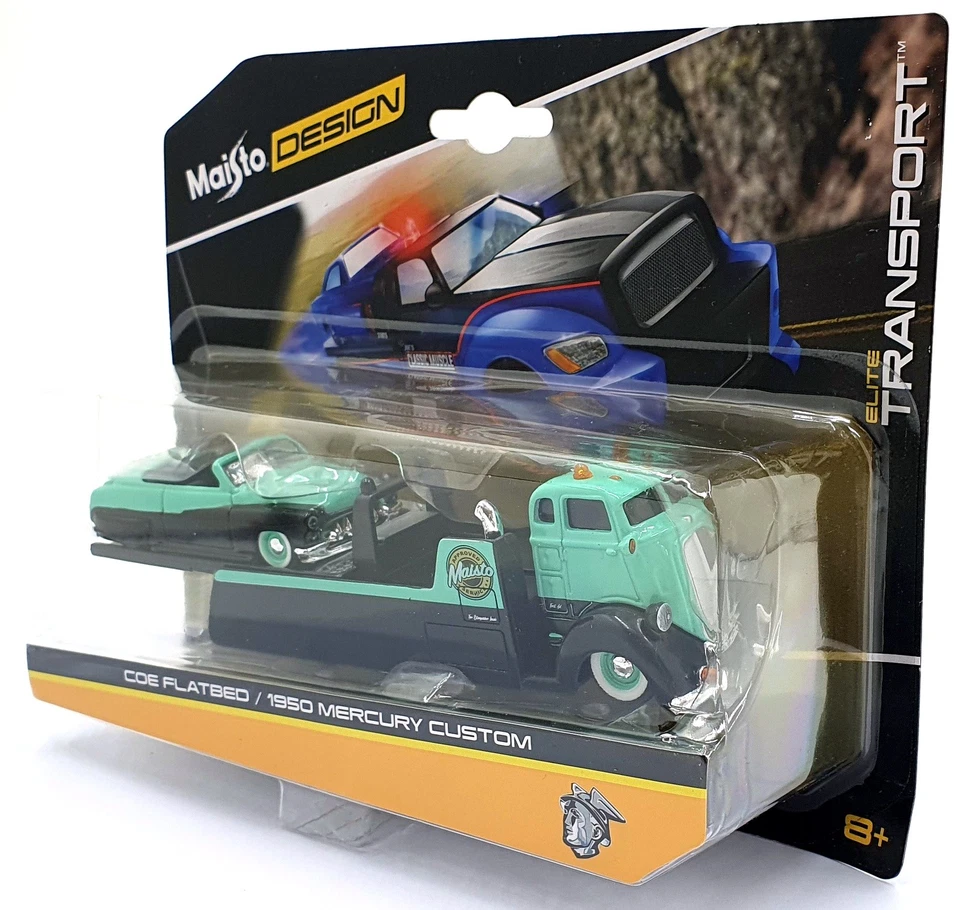 Maisto escala 1/64 diecast 15055 1950 Mercury personalizado/COE plataforma plana - verde como nuevo Foto 2 de 4