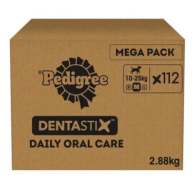 Pedigree Dentastix Fresh Dental Dog Chews - Medium Dog, Pack of 112 Sticks