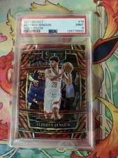 2021-22 Panini Select Alperen Sengun Tiger Stripes Prizm Concourse PSA 9 RC #19
