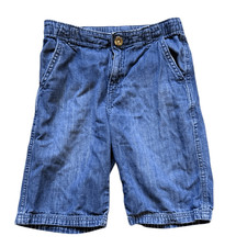 Youth Boys Crazy 8 Chambray Twill Denim Jean Cotton Shorts - Sz 10