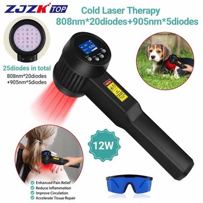 12W High Efficiency Cold Laser Therapy Portable For Pain Relief Rehabilitation