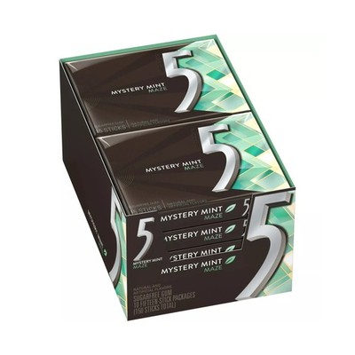5GUM Sweet Mint Maze (bisher Mystery Mint) Kaugummi, 10 Packungen (150 Streifen)