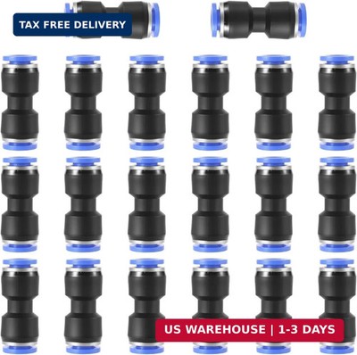 1/4 OD Pneumatic quick Connector Push to Connect fittings Straight Union/Coupler