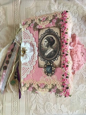 Hidden Treasures Victorian Hardback Padded Junk Journal Handmade/Louise McGuire