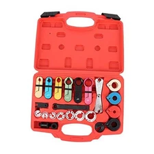 Professional Automotive A/C Repair Tool Kit with Quick Connect Couplers - 