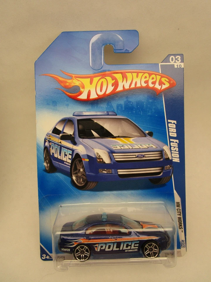 2009 Hot Wheels #109 HW City Works-Police 3/10 FORD FUSION Blue Variant - Image 1 of 2