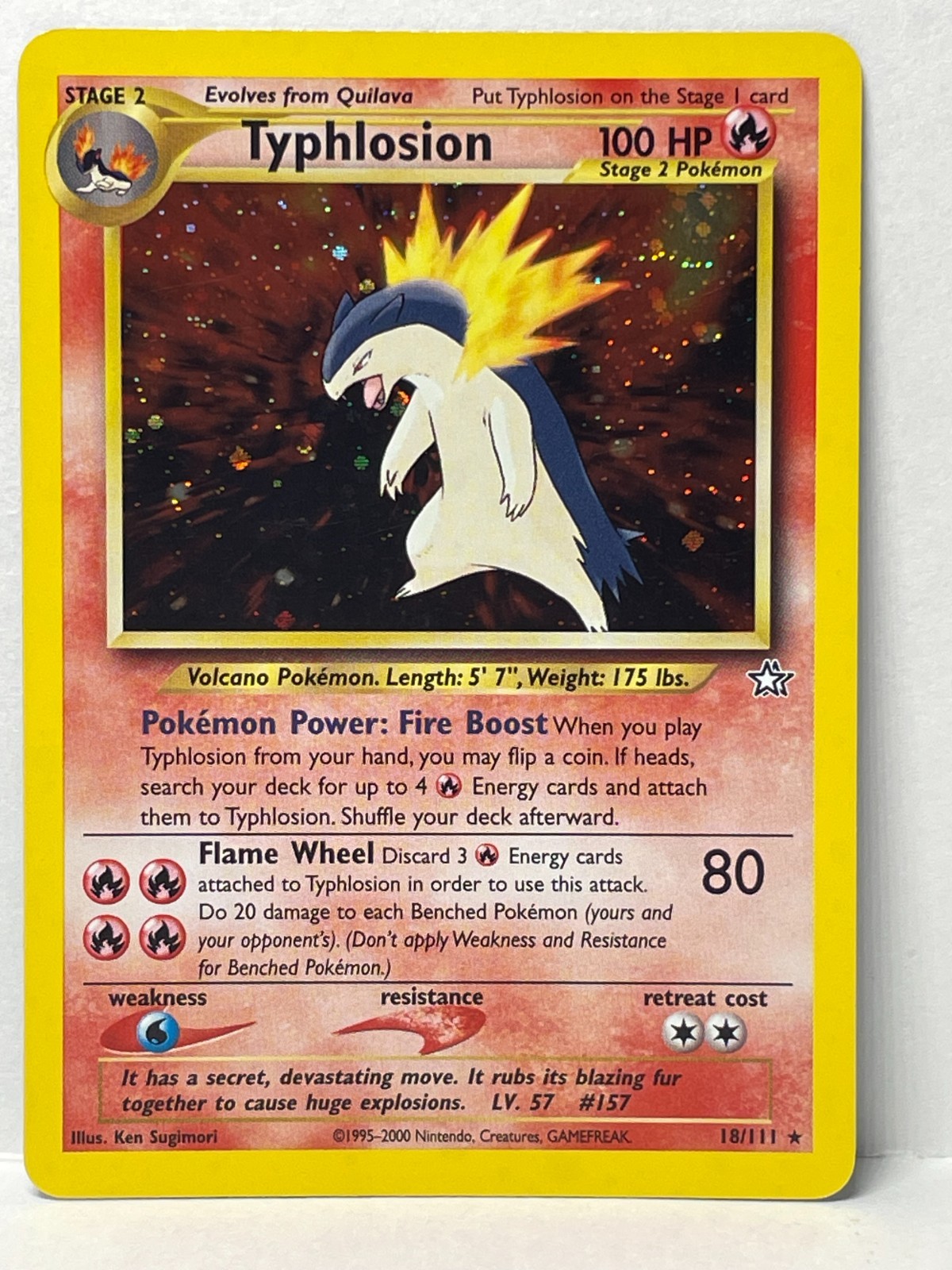 Pokemon Typhlosion Neo Genesis Holo Rare 18/111 - LP