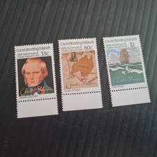 COCOS ISLANDS 1986 SG 152-154 CHARLES DARWINS VISIT MNH