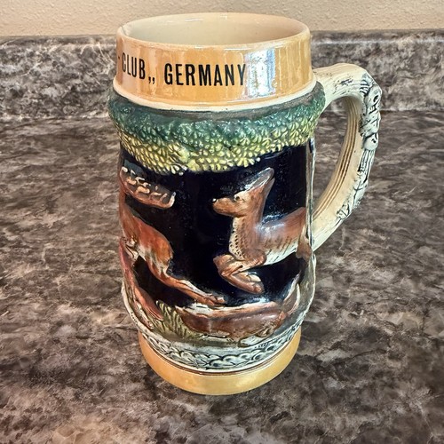 ORIGINAL KING 2 WEST GERMANY BEER STEIN DEER WILDERNESS SCENE 950 Giebelstadt
