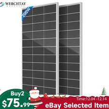 400Watt Mono Solar Panel 24V Battery Charging RV Home Off-Grid Boat Power Carava