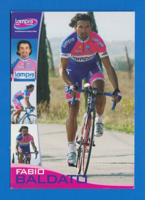 CYCLING cycling card FABIO BALDATO team LAMPRE 2008
