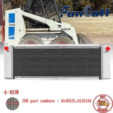 Aluminum 4-Row Radiator For Bobcat Skid Steer 645/743 743B 743DS 6648820 6630186