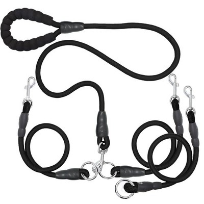 Heavy Duty 3 Dog Leash for Large Dogs No Tangle Detachable 360° Swivel Devi