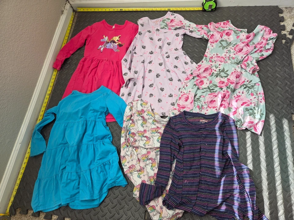 Size 6/7/8 girls Spring Clothing & PJs Lot of Mixed Brands Approx 20 LBS #S13 - Image 3 of 4