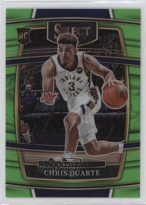 2021 Panini Select Concourse Neon Green Prizm 67/75 Chris Duarte Rookie RC uk2
