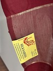 NWT Nalli Shawl Wrap Dupatta Scarf Burgundy Wine 🍷 Gold Zari Striped 88" — photo 4