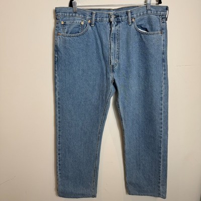 Levi's 505 Regular Fit Jeans Herren W38 L30 Hellblau Denim Straight Leg