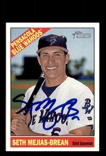 Signed Baseball Card Auto Seth Mejias-Brean 2015 Topps Heritage Minor #134
