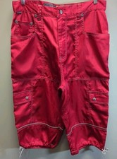 VTG 90s/Y2K Kik Wear Knet Nylon Baggy Wide Le...