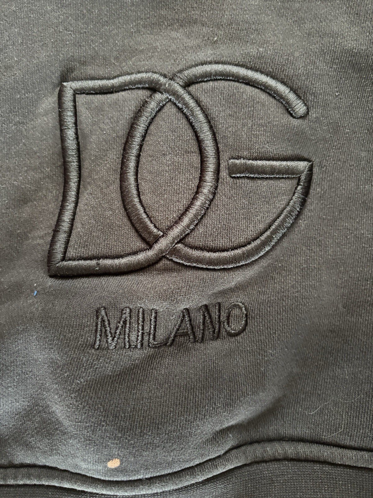 Dolce & Gabbana Herren Hoodie Kapuzenpullover Schwarz DG Milano Logo Stick M 2