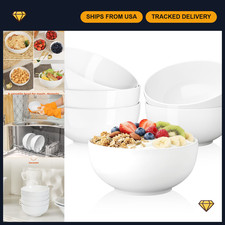 Set of 6 Durable Ceramic Cereal  Soup Bowls - 24 OZ, Ideal for Everyday Use