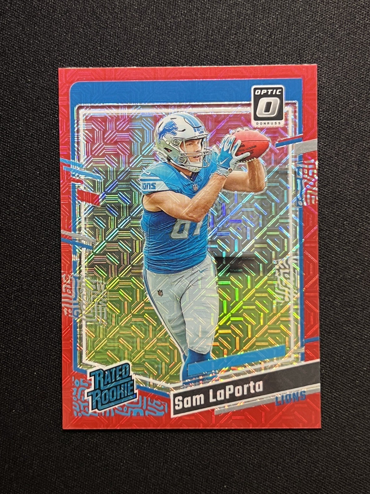 2023 Donruss Optic Sam LaPorta Rated Rookie Red Mojo #237 Lions RC