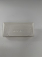 Michael Kors White Hard Eyeglass Case for Glasses, Women s Accessories 6x2in
